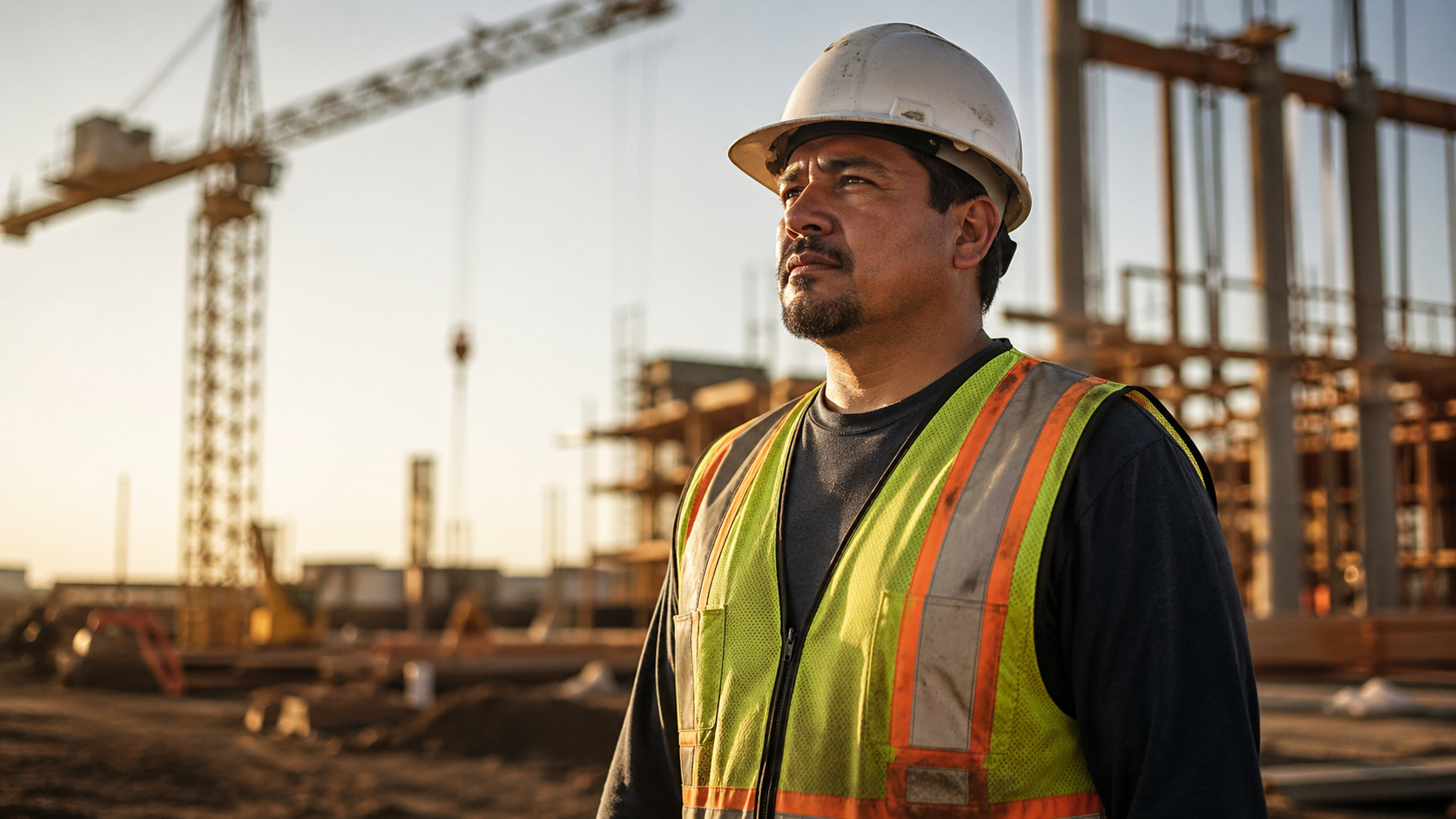 Construction worker on a job site