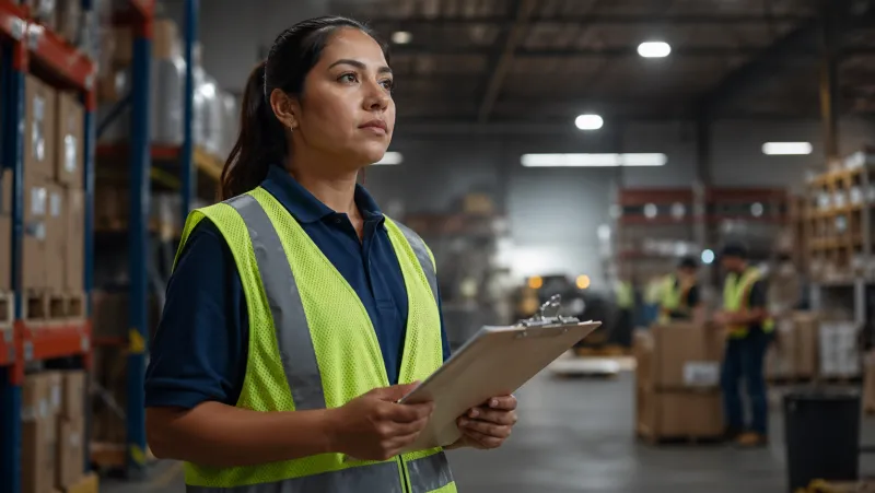 Warehouse worker at a temp staffing agency